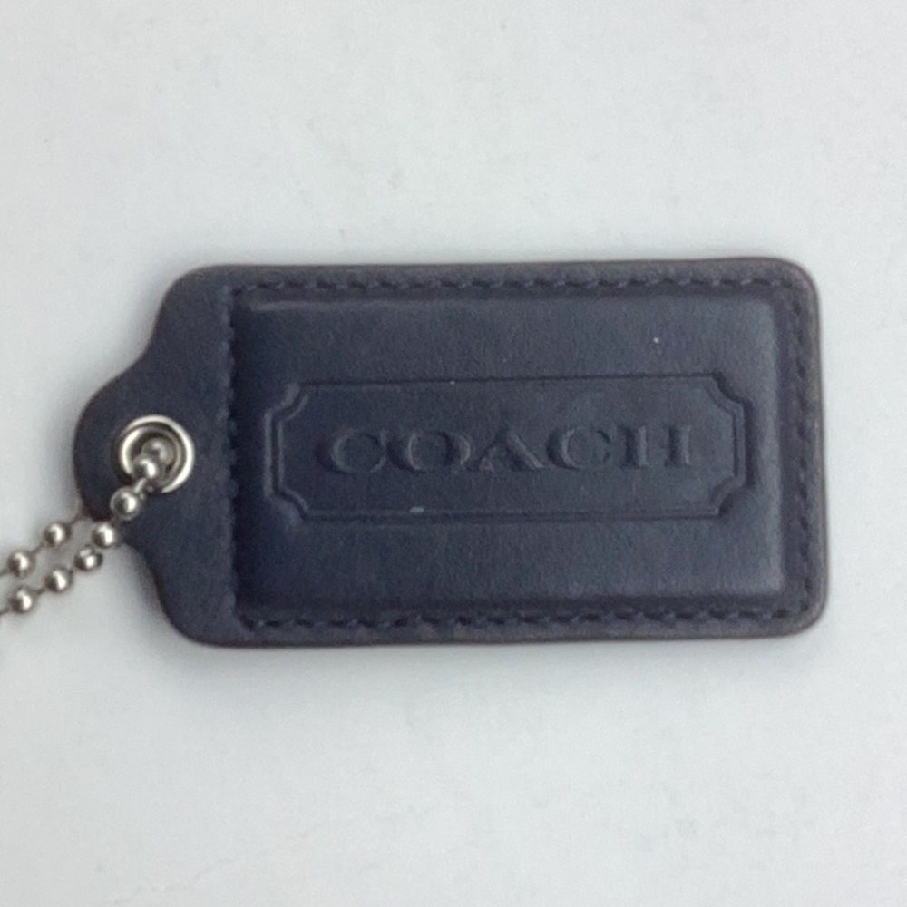 Coach Black Leather Hangtag